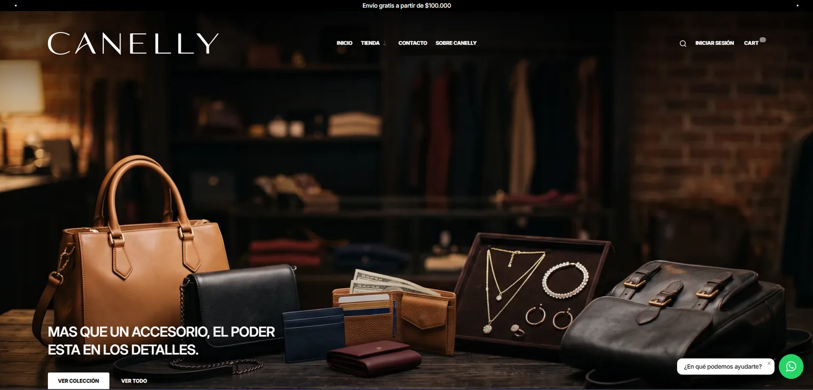 Tienda online de Canelly con carteras, billeteras y accesorios