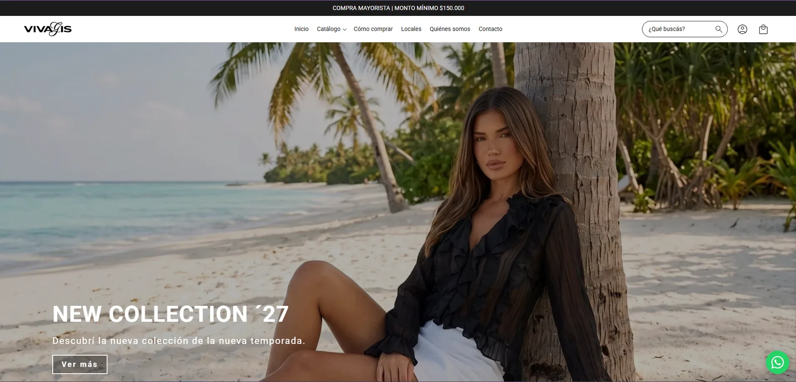 Tienda online de Vivagis con la campaña New Collection 27